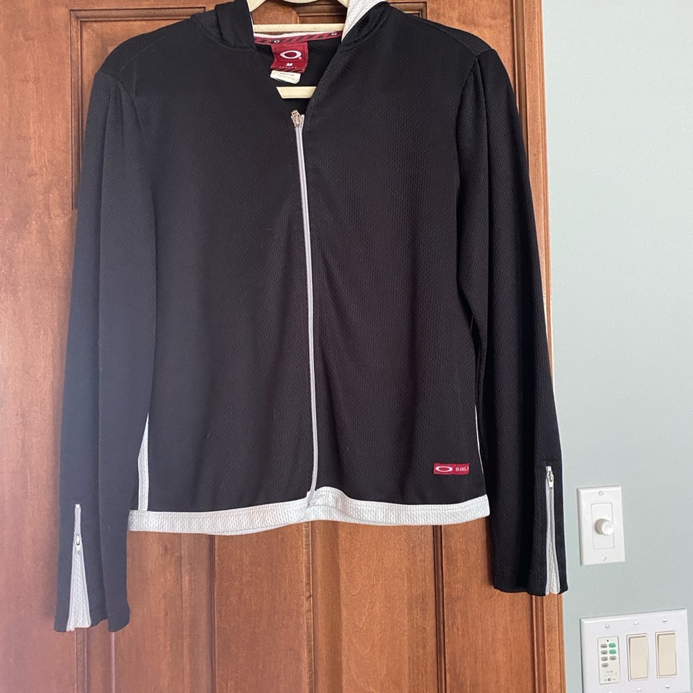 Oakley Track Suit Black and White Sports Zip Up Jacket and Track Pants